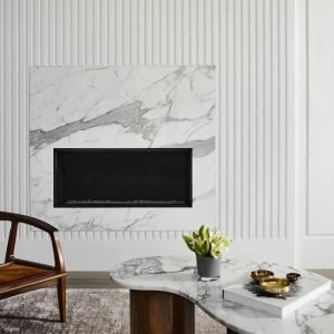 Fireplace, Statuario Marble